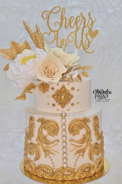 Custom 2-tier Wedding Cake