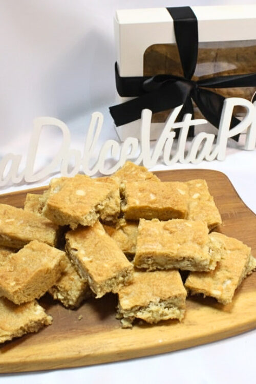 White Chocolate Macadamia Blondies