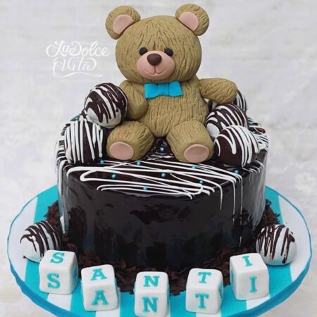 truffle baby bear baby shower cake