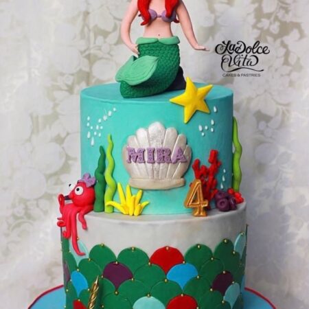 mermaid ariel cake