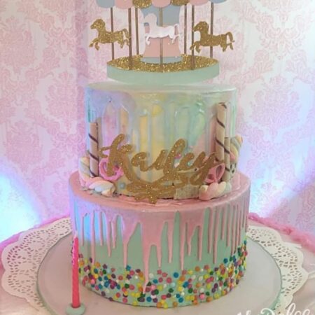 carousel candyland cake