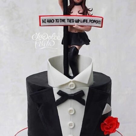 tuxedo stripper cake