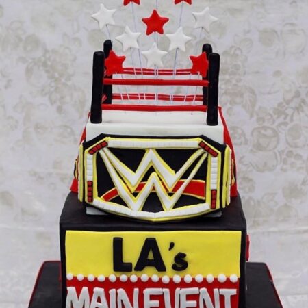 wrestling ring cake