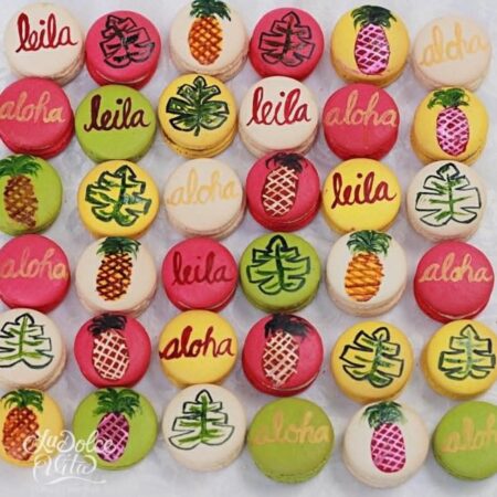 tropical french macarons