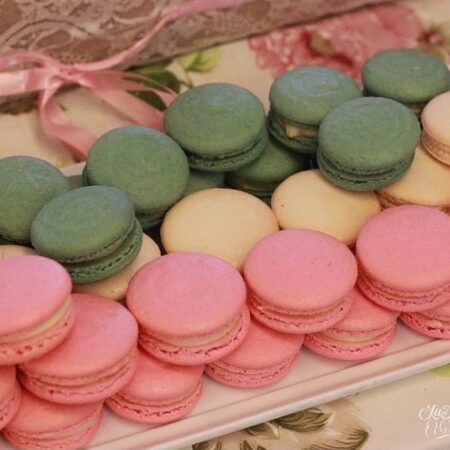 baptismal french macarons