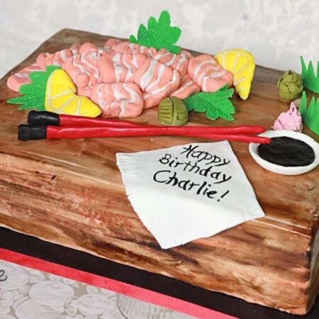 salmon sashimi cake