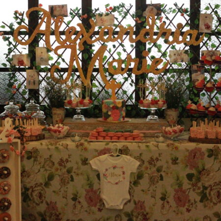 alexa baptism dessert table