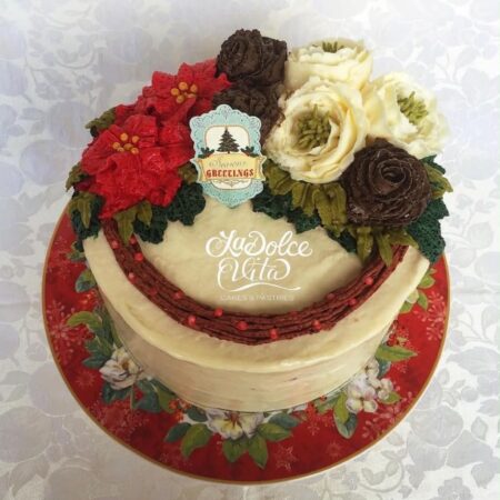 christmas buttercream cake