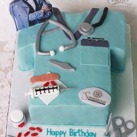 scrubs suit cake