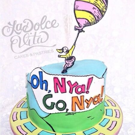 oh the place you'll go dr. seuss cake