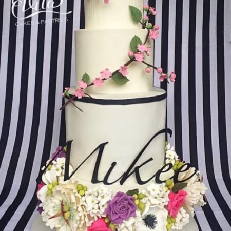 sugar flowers debut cake