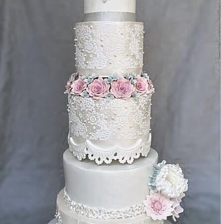 5-tier wedding cake